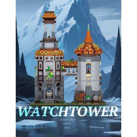 SEMKY City Series Medieval Watchtower Building Blocks Set, (1326+Pieces) Medieval House Model Gifts for Kid and Adult