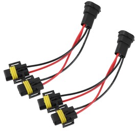 X AUTOHAUX H11 H8 H9 Male Transfer Female Splitter Connector Harness (Set of 2)