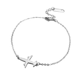 Dreamtimes Aeroplane Bracelet, Airplane Bracelet, Stainless Steel Aeroplane Bracelet, World Travel, Pilot Gift, Aeroplane Style Bracelet, Fashion Travel Jewellery, Stainless Steel