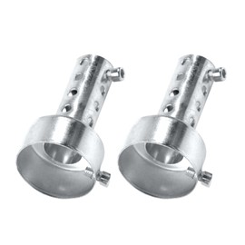 BIG & SO Universal Motorcycle Silencer Muffler, Inner Baffle Bolts, Easy Installation, Set of 2, Iron, Steel, Moped, Sports, Short, 1.7 inches (42 mm) Diameter