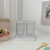Utensil Holder Organizer for Countertop Chopstick Drainage Box 2 Divided