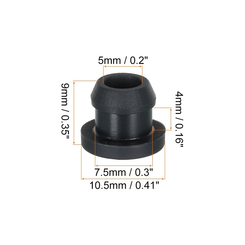 QUARKZMAN Pack of 30 Snap Rubber Grommet Plug Mount Diameter