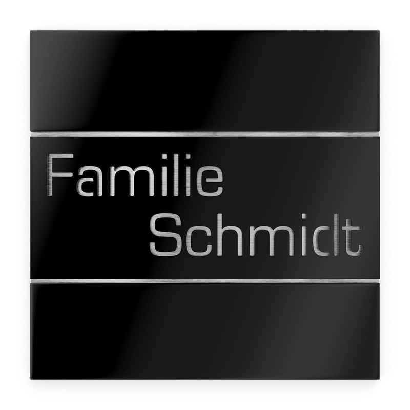 Graviers Design Door Sign V2A Stainless Steel 230 x 230