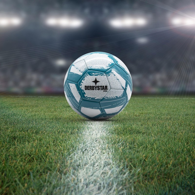 Derbystar Goal Football Size 5 Soft PVC in Five Colourful