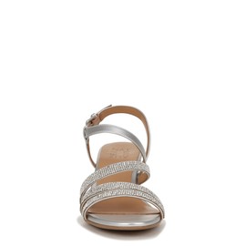 Naturalizer Womens Bridget4 Heeled Sandal Silver Crystal 7.5 M