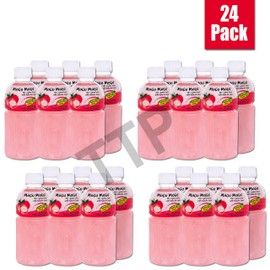 Mogu Mogu Fruit Juice with Nata De Coco, 10.82 oz (Pack of 24) (Lychee)