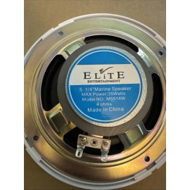 Elite Entertainment 2 Pack White Speakers 5514W 5.25" 5 1/4" Boat Marine RV