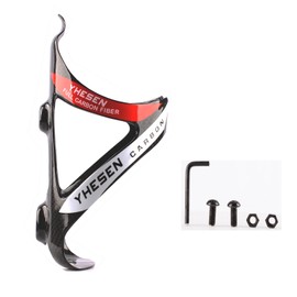 ESEN SP Carbon Fiber Bottle Holder Lightweight and Durable Fast Bottle Holder Ideal for Road Mountain (Glossy, Red)