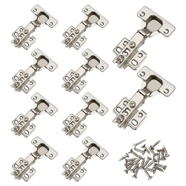 CVIUYO 10Pcs 35mm Cabinet Hinges, Kitchen Cupboard Hinges Concealed Hinges, Wardrobe Hinges, Embedded Furniture Hinges Full Overlay for Kitchen Bathroom Cabinet Closet Hinges with Screws