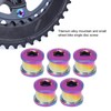 5Pcs 6.5mm Bike Single Chainring Screw Titanium Alloy Rust Protection