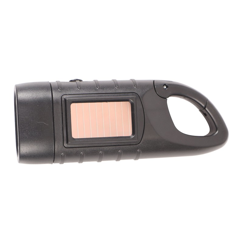 Hand Crank Solar Powered Rechargeable Flashlight Mini Solar Flashlight for