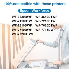 27XL Ink Compatible with Epson 27XL Ink Cartridge for Epson Workforce WF-3640DTWF WF-3620DWF WF-7110DTW WF-7210DTW WF-7610DW WF-7620DTWF WF-7710DWF WF-7720DTWF WF-7715DWF (12-Colour)