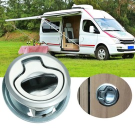 Marine Latches, Stainless Steel 1.75inch Flush Pull Hatch Latch Marine Cam Latch Boat Hatch Lock for Camper Marine Yacht Boat RV Locking Latch Pull Hatch Deck Lock Silver