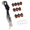 10PCS Wooden Nut Acorn Pendant Necklace Acorn Box Clasp Nylon