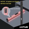 LcFun 2 Pack Torch Lighters Refillable Butane Lighter with Visible