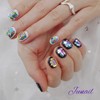  Black White Break Handmade Nail Tips ✨ - Long