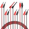 Cleqee 3 Pairs Multimeter Test Leads Set 4mm Stackable Banana