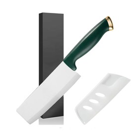 DESIAR Ceramic Knife 6.5 inch Vegetable Knife for Kitchen+Sharp Chopping Knife +Ceramic Cutting Knives with Sheath Cover+Easy To Clean Chef Butcher Knife With Gift Box (green)