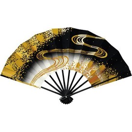 [Fan Fan Box with] Mai Hand Fan Black Coating 9 Dimension 5 Minutes « haru1329 Made in Japan » Fighters Fan As Great for Practicing. Indonesia For Festival Dance.