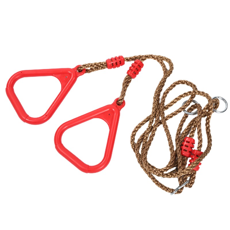 Children Adult Pull up Rings Plastic Trapeze Swing Triangular Gym