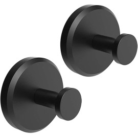 Homeshifters 2-Pack Suction Cup Towel Hooks SUS304 No Drill for Bathroom Kitchen Tile