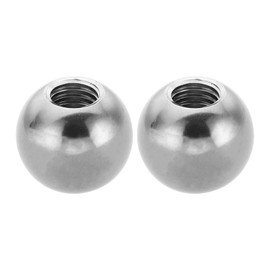 PATIKIL M8x18mm Ball Nuts Knob, 2 Pcs Female Thread 304 Stainless Steel Round Blind Hole Screw Cap Cover for Lighting Machinery DIY Decoration, Silver