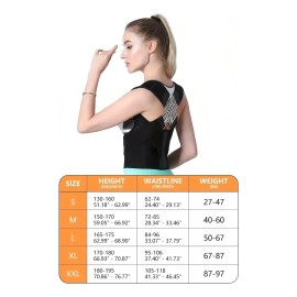 Corrector Postura Espalda Para Hombre Y Mujer Ajustable Faja 