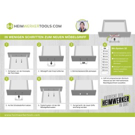 Gedotec Thread Screws M4 Handle Screws for Drawer Handles & Knobs - H10644 | Thread M4 x 30 mm | Furniture Handle Screws for Kitchen & Cabinet Doors | Galvanised Steel | Pack of 25 - Furniture Screws