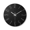 Lezalic Wall Clock, Simple (Black (Silver Letters)) Scandinavian Style, Interior,