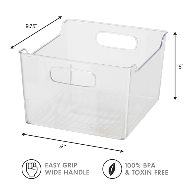Oggi Storage Bin With Handles - Deep (9.75" x 9"