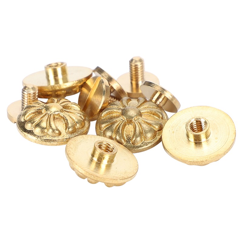 10 Sets Rivets Studs Screw 13mm Chrysanthemum Leathercraft Button Decoration