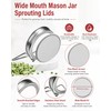 2Pack Sprouting Lids for Wide Mouth Mason Jars, Stainless Steel
