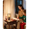GOEBLESON Industrial Small Table Lamp, Small Bedside Lamp with Dimmable