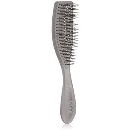 Compact Olivia Garden iStyle Hair Brush for Normal Hair, for Styling Short and Medium Length Hair, Flexible Brush Body with Memory Flex Bristles to Prevent Pulling, Ideal for Travelling