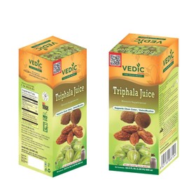 Vedic Juices, Triphala Juice, Herbal Triphala Juice - 33.8oz, Ideal for Daily Use, Pack of 2, 1 Litre