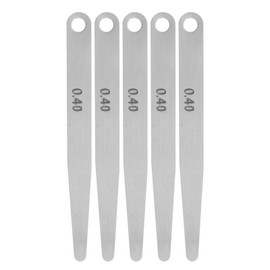 QUARKZMAN Feeler Gauge 0.4 mm Thickness Gauge 65MN Steel Metric Gap Measuring Tool Single Blade Pack of 5