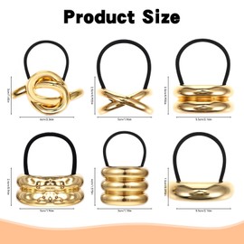 Pack of 6 Hair Cuffs Gold Women's Hair Accessories Pirate Hair Accessories Dreadlocks Jewellery Accessories Hair Accessories Hair Clip Pirate Hair Accessories Hair Accessories Hair Rings