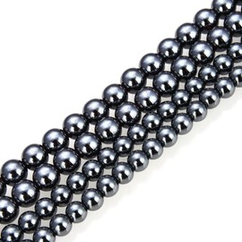 50pcs Adabele Natural Black Hematite Healing Gemstone 8mm Round Loose Beads Gem Stone Spacer for DIY Craft Jewelry Making GFC1-8