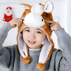 Luvian 2026 Limited Horse Headwear, Bear, Hat, Winter Headwear, Animal Hat, Horse Cap, Kigurumi, 2026 Zodiac, Year of the Horse, Animal Hat, Christmas, Horse, Cosplay, Kids, Adults, Cute, Warm, Cold