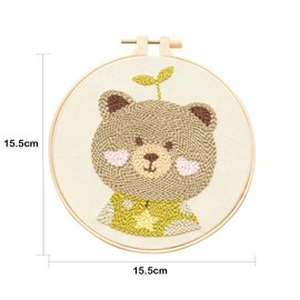 SYXLS Embroidery Starter Kit, DIY Adult Beginner Embroidery Kits, Punch Needle Embroidery Starter Kits with Instructions, Threader Tool for Punch Needle, Embroidery Carpet, Punching and Kink Needle