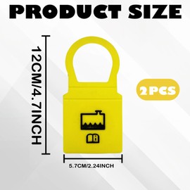 GutGiel 2PCS Engine Coolant Reservoir Cap, Car Accessories 55111074AA 52079331 Radiator Reservoir Cap Compatible with Chrysler Dodge Jeep Ram, Coolant Recovery Water Tank Cover(Yellow)