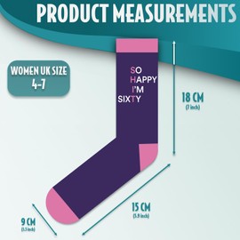 SC Products 30th 40th 50th 60th Birthday Gifts for Women Funny Socks | Size 4-7 Cotton Rich Novelty Socks Womens Birthday Gifts | Presents for Mum Sister Auntie Daughter Wife Friend