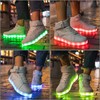 LED Light Up Shoes Unisex High top Sneakers Flashing Shoes