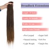Leeven 24 Inch Ombre Dreadlock Extensions 40 Strands Hippie Single