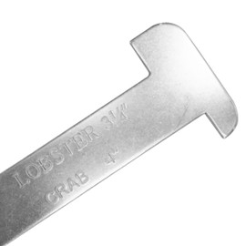 Scuba Choice 5" Aluminum Crab and Lobster Gauge with Clip – Durable Dive Tool for California, Measures Lobster 3-1/4" and Crab 4", Compact Black/Grey Design