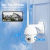 SURFOU 2K Security Camera Outdoor, 360° Pan-Tilt View, 3MP PTZ