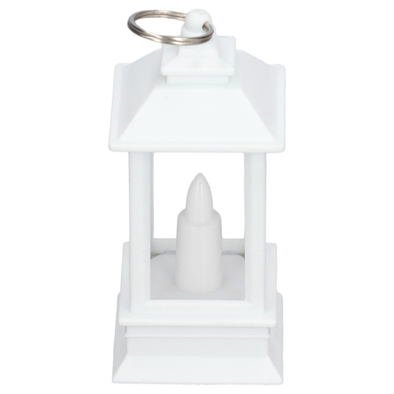 6PCS Ramadan Decorative Lights House Shape Plastic Wind Light Fireplace