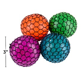 Rhode Island Novelty 3 Inch Neon Mesh Squeeze Ball, One per Order