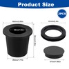 Lyreh 2pcs Patio Table Umbrella Hole Rings & 2pcs Covers,