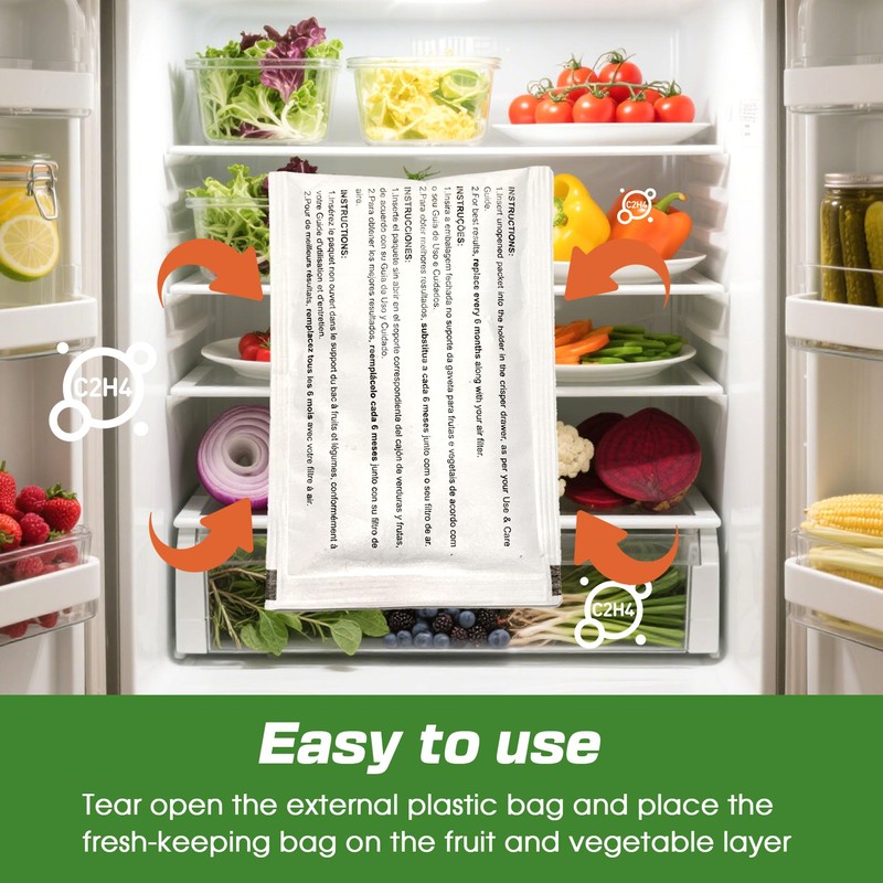 xcivi 5-Pack Produce Saver Refills Compatible with Frigidaire Pure Air